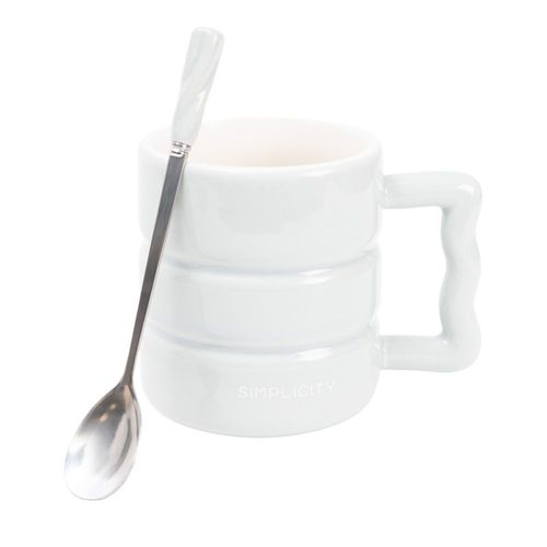 Taza Simple White Funky Fish