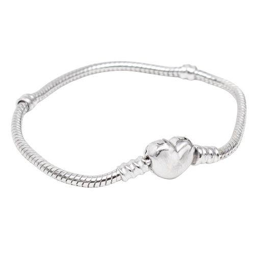 Pulsera Broche Corazón Plateado Talla 17 Funky Fish