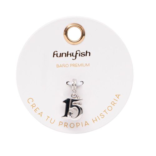 Charm 15 años Plateado Funky Fish