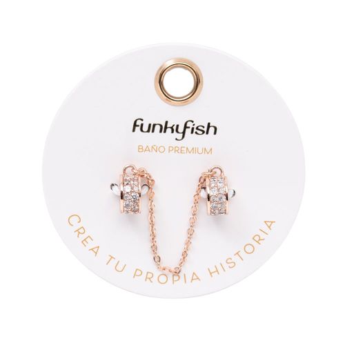 Cadena de Seguridad Brillante Oro Rosado Funky Fish