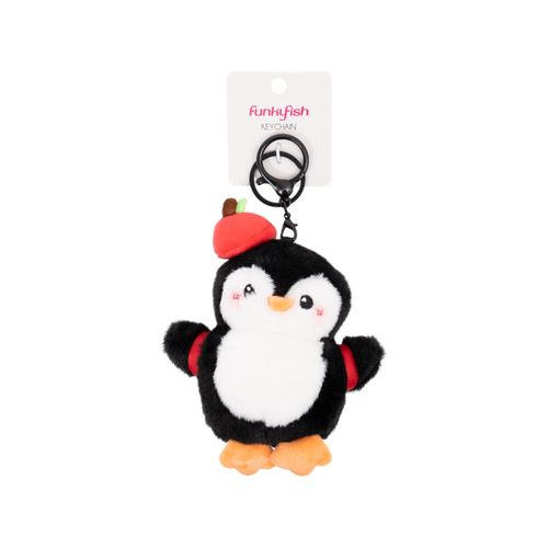 Llavero Funky Fish Negro Penguin Twins