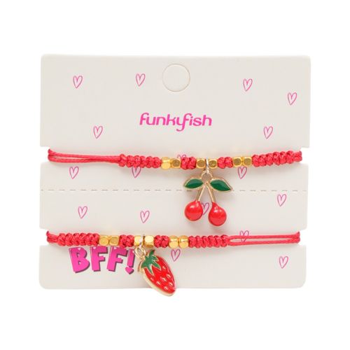 Set Pulseras Funky Fish Rojo Fruit Party