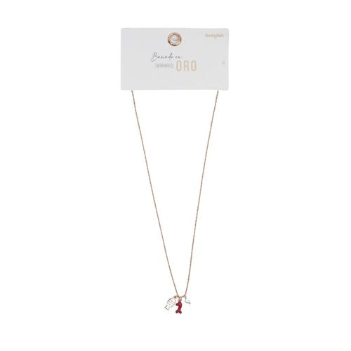 Collar Bañado En Oro Red Coral