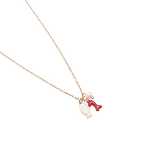 Collar Bañado En Oro Red Coral