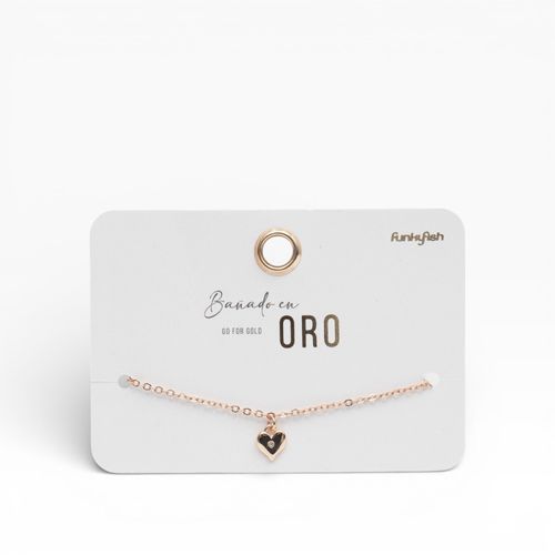 Pulsera Bañado En Oro Glowing Heart