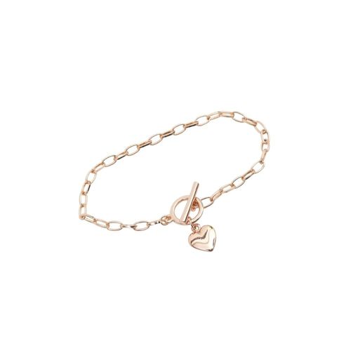 Pulsera Bañado En Oro Heart Toggle