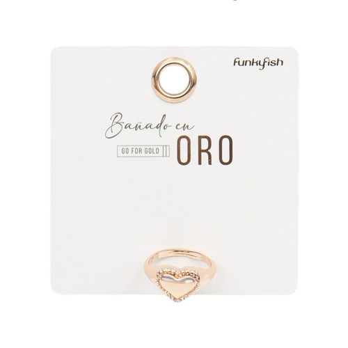 Anillo Bañado En Oro Lovely Border