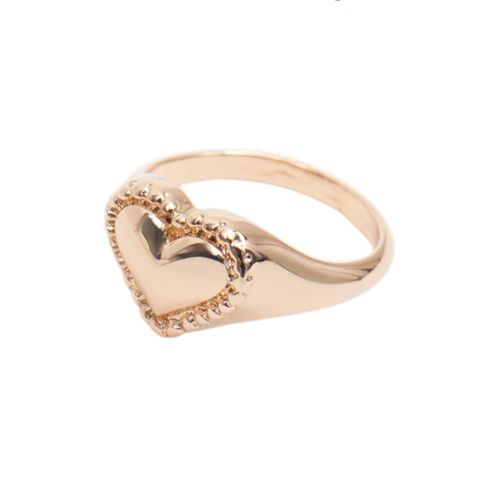 Anillo Bañado En Oro Lovely Border