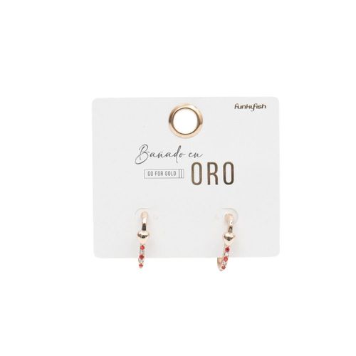 Aretes Bañado En Oro Sparkling Heart