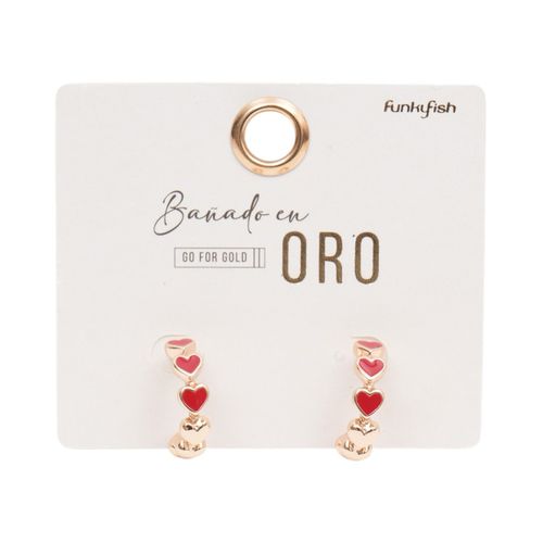 Aretes Bañado En Oro Classic Pasion