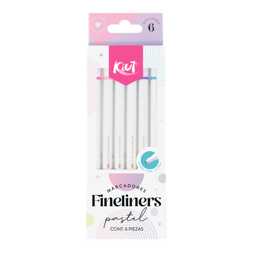 Caja Fineliners Kiut Pastel X6