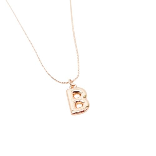 Collar Bañado En Oro Letra B