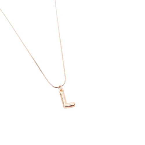 Collar Bañado En Oro Letra L