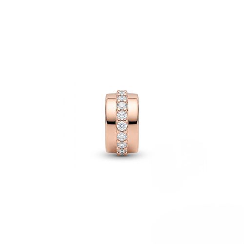 Charm de Seguridad Oro Rosa y Cristales Plateados Funky Fish