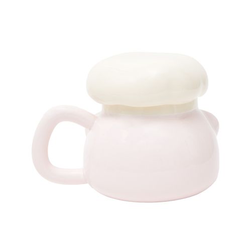 Taza Pink Squinting Eyes Funky Fish