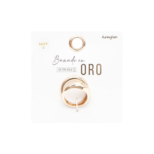 Anillos Bañado en Oro Funky Fish