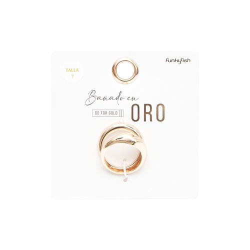 Anillos Bañado en Oro Funky Fish