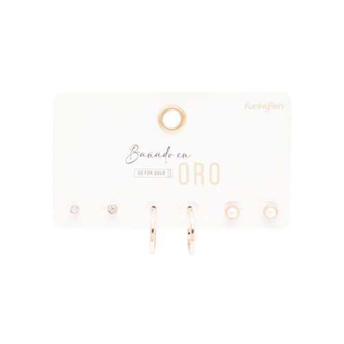 Aretes Bañado en Oro Funky Fish