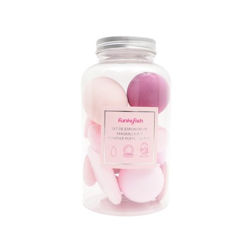 Set Esponja Para Maquillaje Funky Fish Rosado