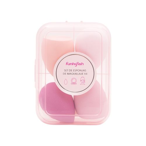 Set Esponja Para Maquillaje Funky Fish Rosado