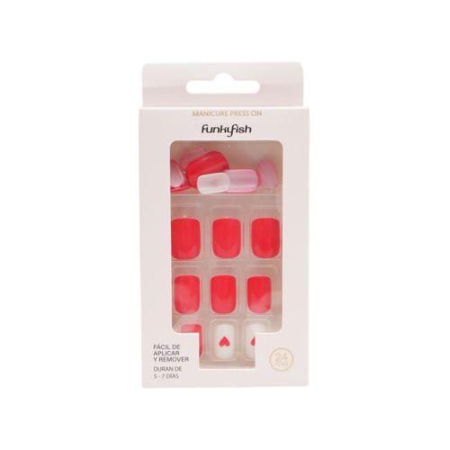 Uñas Postizas Funky Fish Rojo