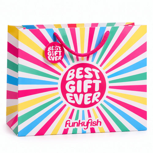 Fundas de papel funky fish grandes regalo