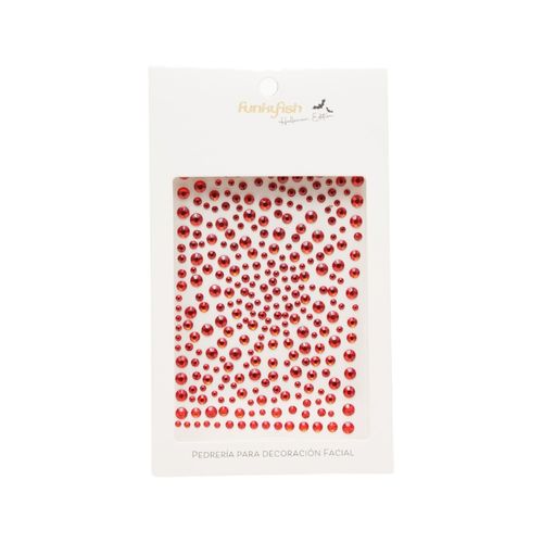 Sticker facial funky fish rojo