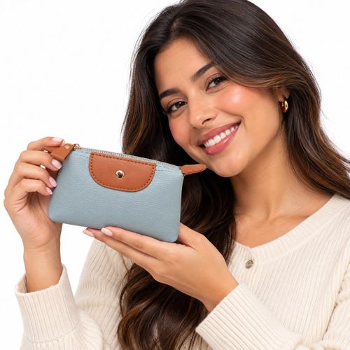 Billetera funky fish celeste