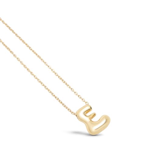 Collar funky fish dorado letra E