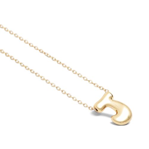 Collar funky fish dorado letra J