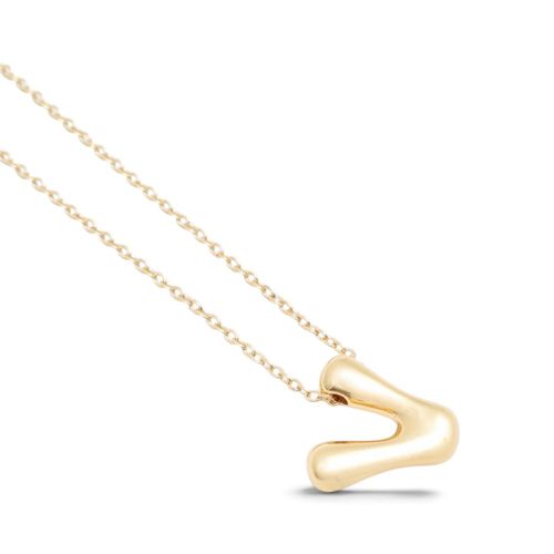 Collar funky fish dorado letra V