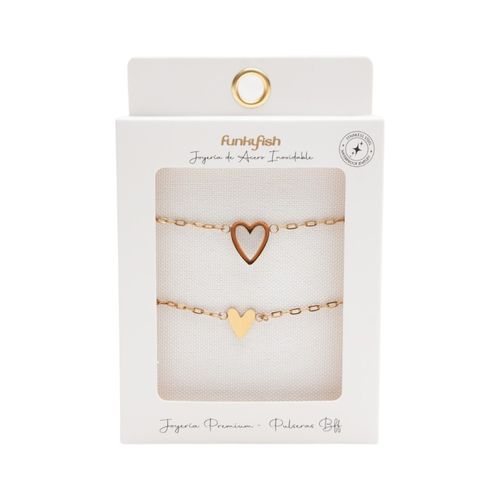 Set pulseras funky fish dorado