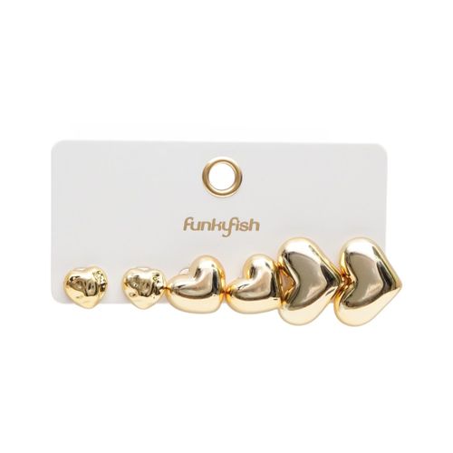 Set de aretes funky fish dorado