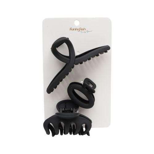 Set de pinzas para cabello funky fish negro